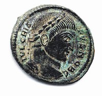 Exposición de monedas romanas en Perú