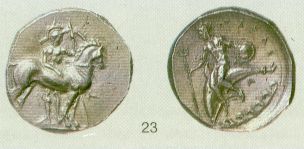 Asia menor incierto moneda griega 4-3cenbc Apollo Ninfa Raro inéditas i50527 